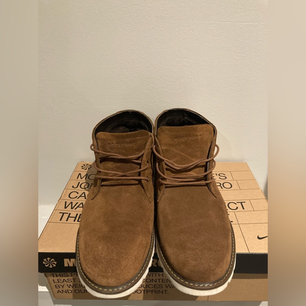 Rockport Mens Brown Suede Chukka Boots Size 12